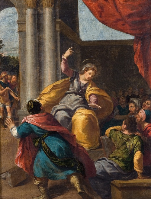 Digital Print - St Catherine among the Philosophers by Scarsellino