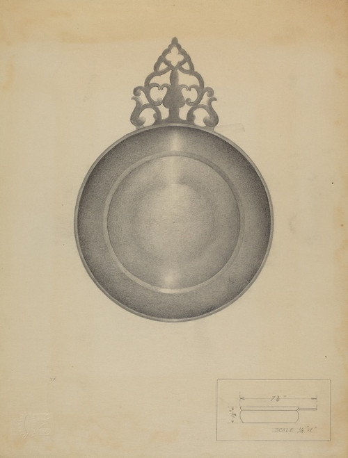 Digital Print - Pewter Porringer by Charles Cullen