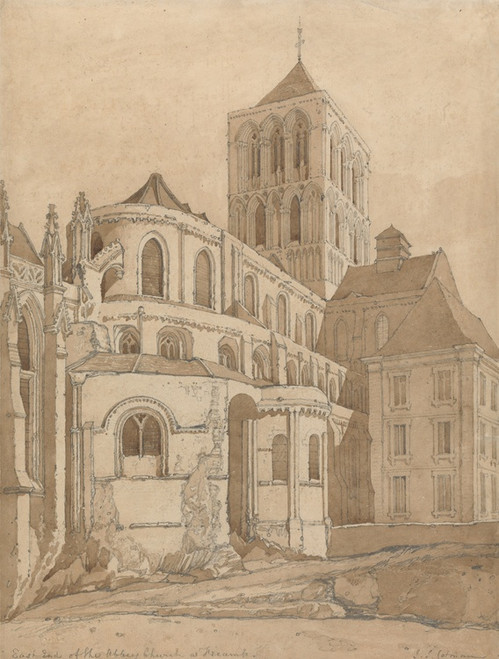 Digital Print - Abbey Church at Fecamp, Normandy by John Sell Cotman