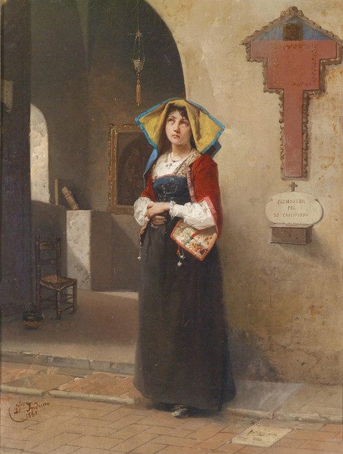 Digital Print - Andacht by Domenico Induno