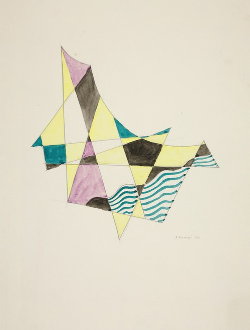 Digital Print - Abstraction Based on Sails,X by David Kakabadz