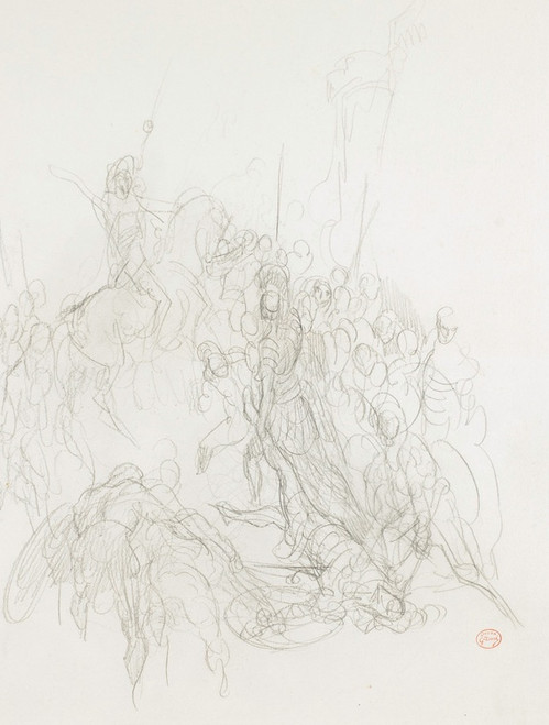 Digital Print - Battle Scene by Gustave Dor