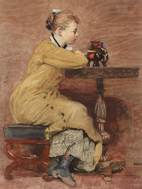 Digital Print - Woman and Elephant by Winslow Homer