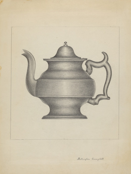 Digital Print - Pewter Teapot by Rollington Campbell