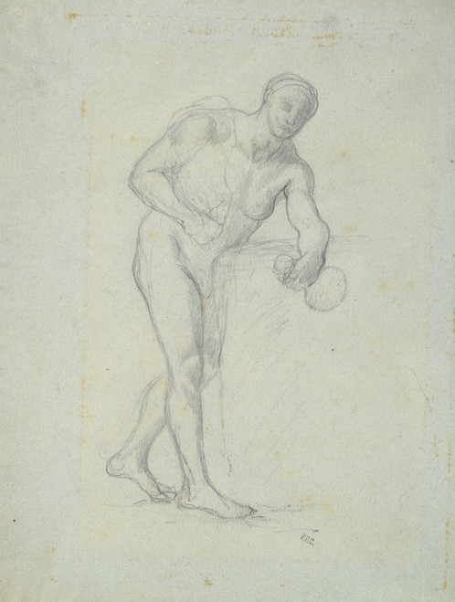 Digital Print - Nude Figure with aFlask by Pierre Puvis de Chavannes