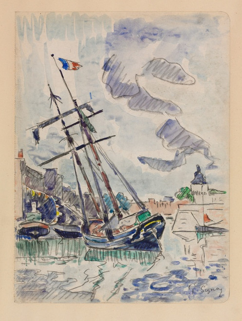 Digital Print - Boat in Port by Paul Signac