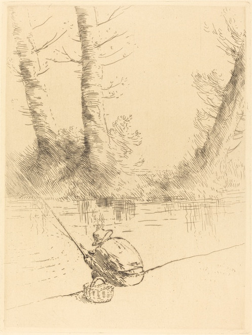 Digital Print - Angler (Le pecheur a la ligne) by Alphonse Legros