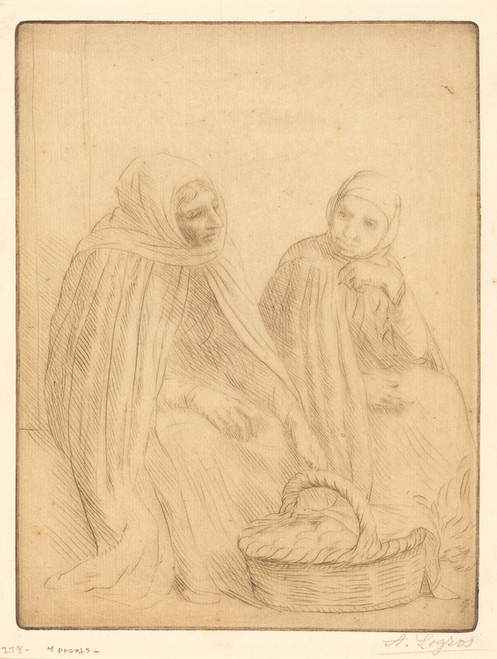 Digital Print - Egg-sellers, 1st plate (Les marchandes d'oeufs) by Alphonse Legros