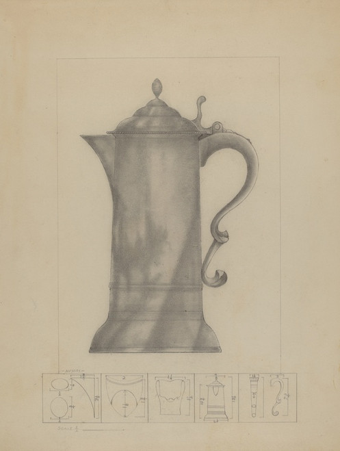 Digital Print - Pewter Flagon by Henry Meyers