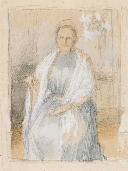 Digital Print - Portrait of Mrs. Anna Sinebrychoff, Sketch by Albert Edelfelt
