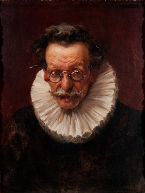 Digital Print - Portrait of an elderly Man dressed in the Style of the Reign of Philip IV by Jos Llaneces
