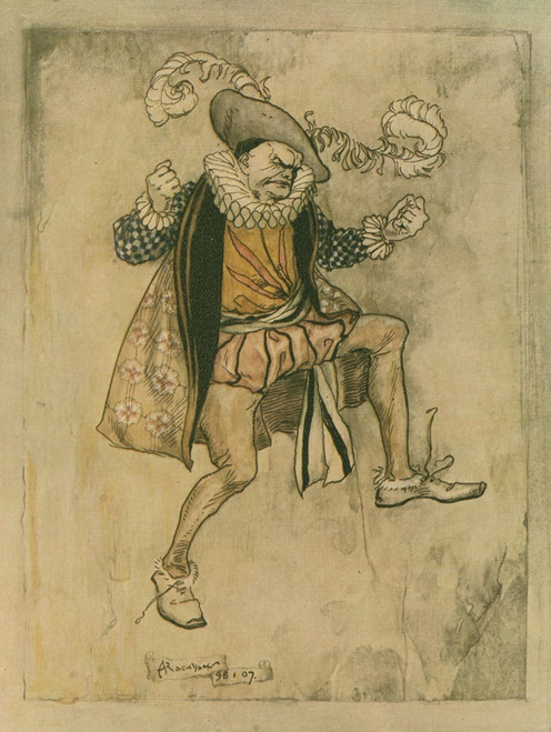 Digital Print - He bounced up and down, and so fearful a frown contracted his brow, you'd have thought he'd been blind. by Arthur Rackham