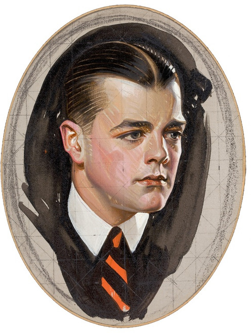 Digital Print - Preliminary study, Cluett, Peabody & Co, Arrow collar advertisement by J.C. Leyendecker