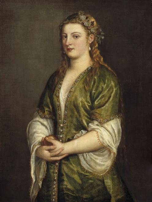 Digital Print - Woman Holding an Apple by Titian
