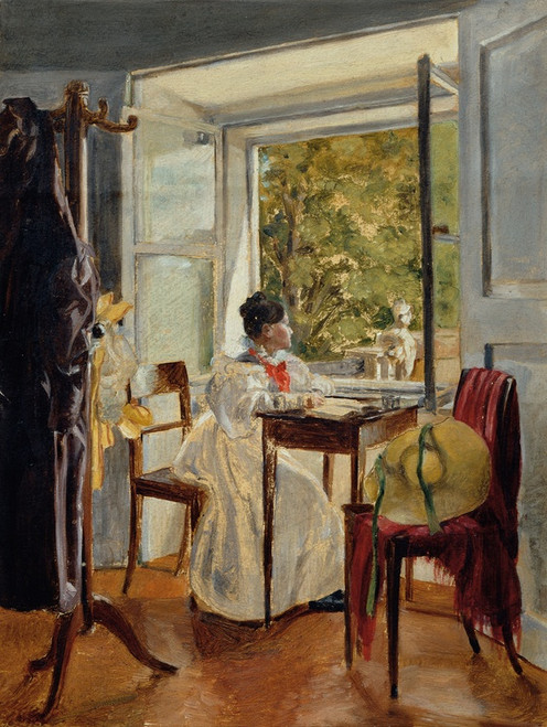 Digital Print - Marie Krafft am Schreibtisch by Johann Peter Krafft