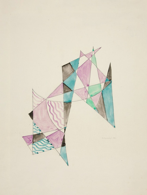 Digital Print - Abstraction Based on Sails, IX by David Kakabadz