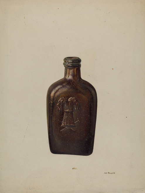 Digital Print - Whiskey Flask by Alf Bruseth Digital Print - Whiskey Flask by Alf Bruseth