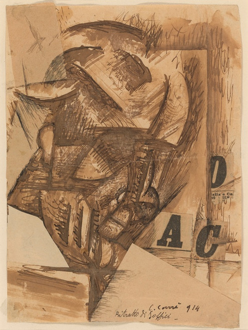 Digital Print - Portrait ofSoffici by Carlo Carr
