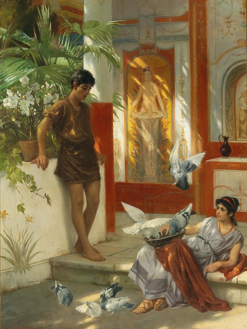 Digital Print - Scene from ancient Rome by Albert Tschautsch