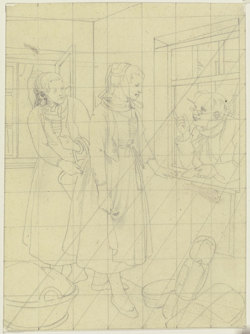 Digital Print - Conversation through the window by Jakob Becker