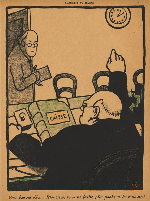 Digital Print - Crimes And Punishments; Ten past one... by Flix Vallotton