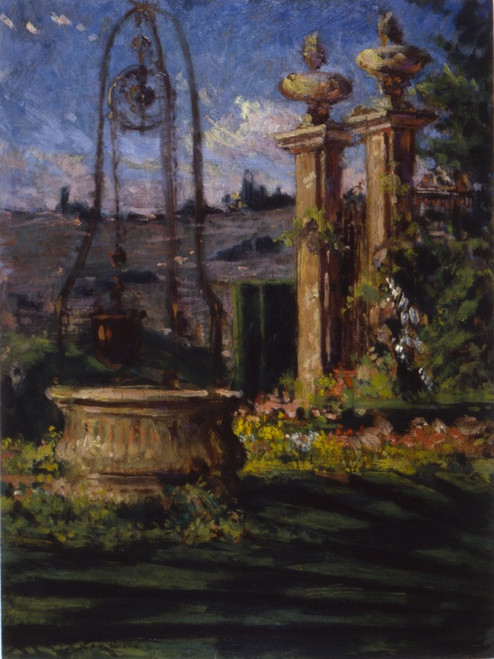 Digital Print - In the Gardens of the Villa Palmieri by James Carroll Beckwith