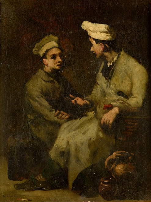 Digital Print - Scne de cuisine by Thodule Ribot
