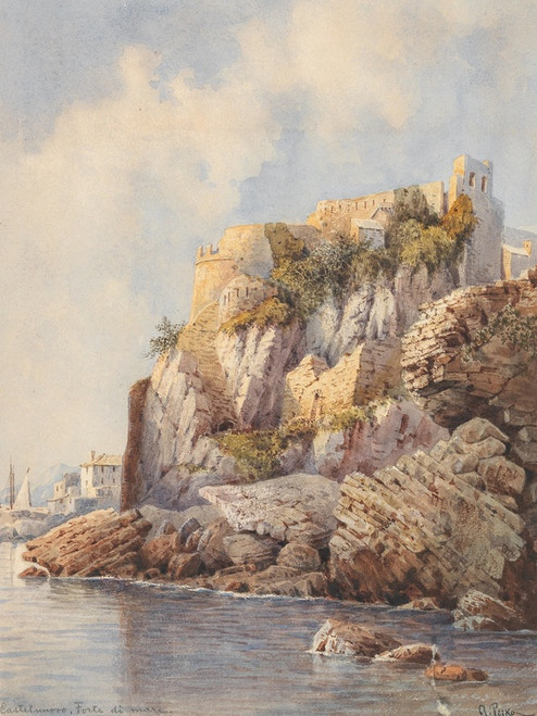 Digital Print - Castelnuovo, Forte di Mare by Anton Perko