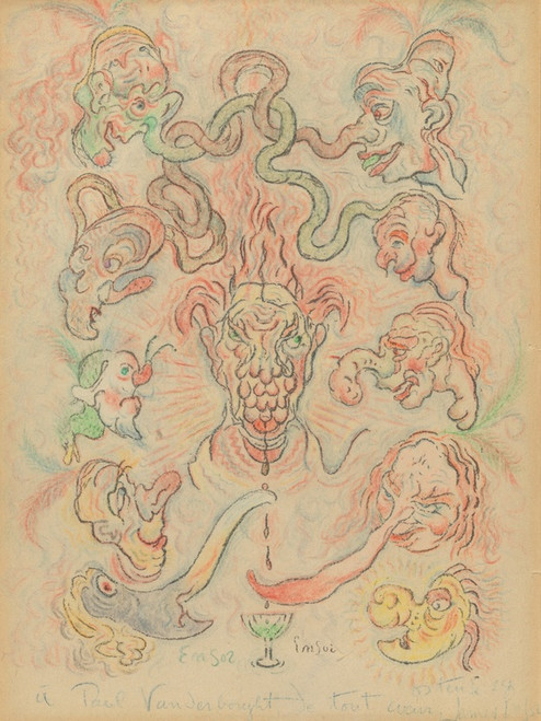 Digital Print - Rendez notre ancienne face fors les chers faux nez burlesques by James Ensor