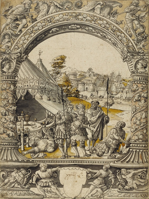 Digital Print - Mucius Scaevola Thrusting His Right Hand into the Flames before Lars Porsenna by Christoph Bockstorffer Digital Print - Mucius Scaevola Thrusting His Right Hand into the Flames before Lars Porsenna by Christoph Bockstorffer