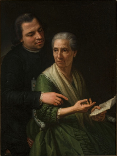 Digital Print - Portrait of Marcello Bacciarellis mother and brother by Marcello Bacciarelli