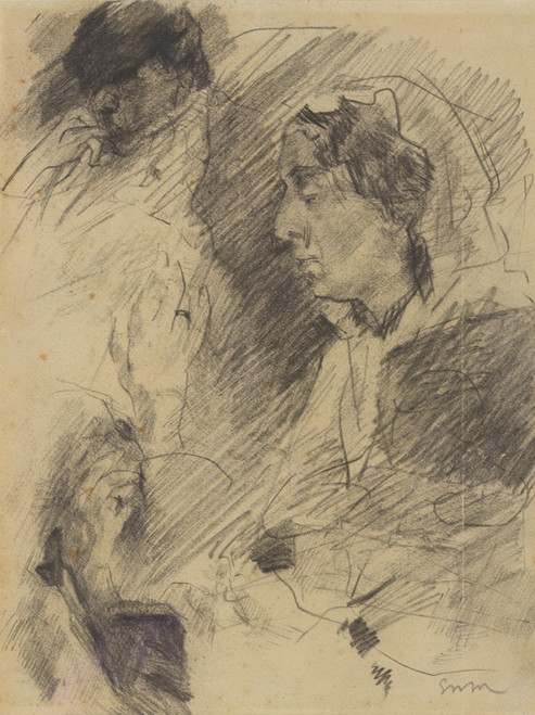 Digital Print - Portret van mijn moeder en figuren by James Ensor