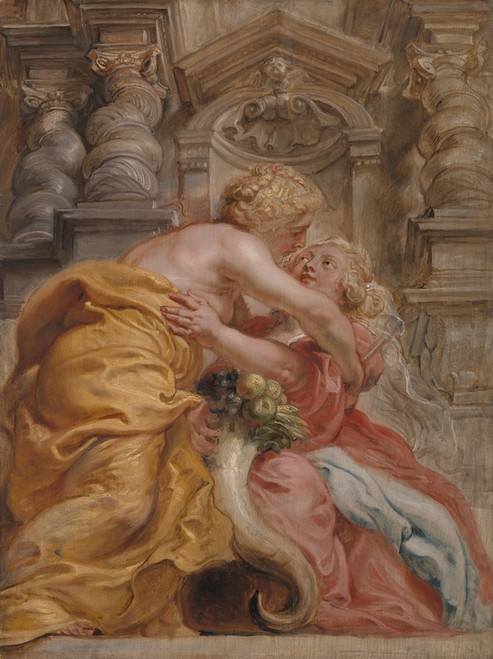 Digital Print - Peace Embracing Plenty by Peter Paul Rubens