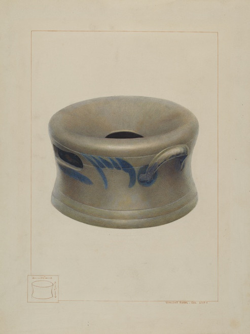 Digital Print - Crockery Cuspidor by Vincent P. Rosel
