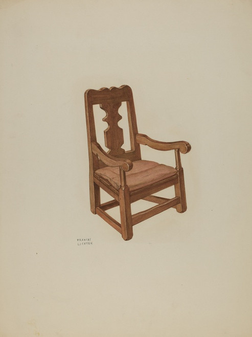 Digital Print - Pa. German Chair by Frances Lichten