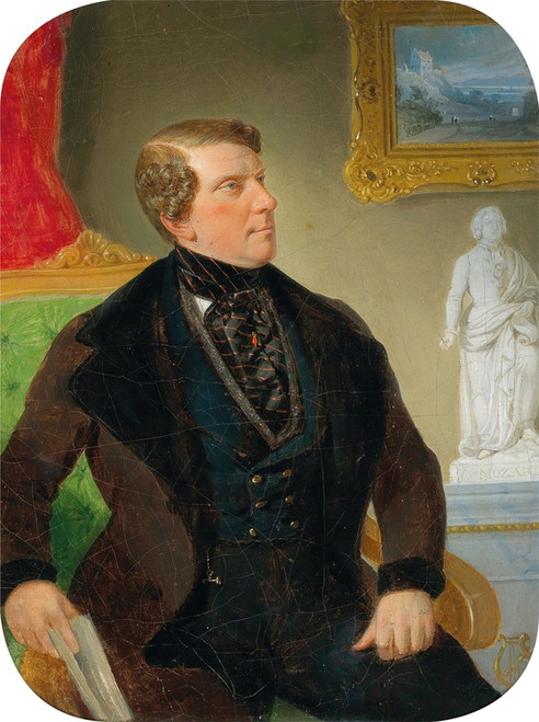 Digital Print - Portrait of a Gentleman in a Bourgeois Setting by Joseph Weidner