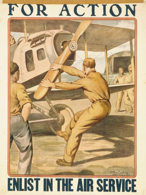 Digital Print - For action enlist in the Air Service by Otho Cushing