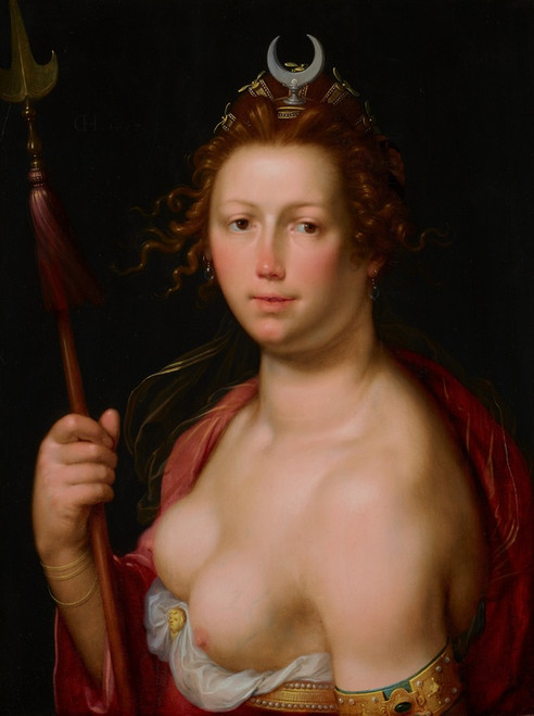 Digital Print - Diana as Goddess of the Hunt by Cornelis Cornelisz Van Haarlem Digital Print - Diana as Goddess of the Hunt by Cornelis Cornelisz Van Haarlem