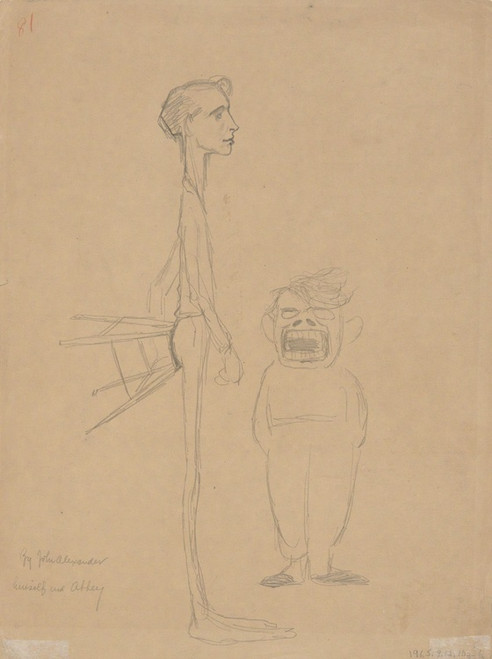 Digital Print - Caricature of Himself and of E. A. Abbey by John White Alexander