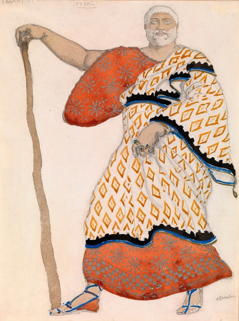 Digital Print - Costume Design for Theseus in 'Oedipus at Colonus' by Lon Bakst