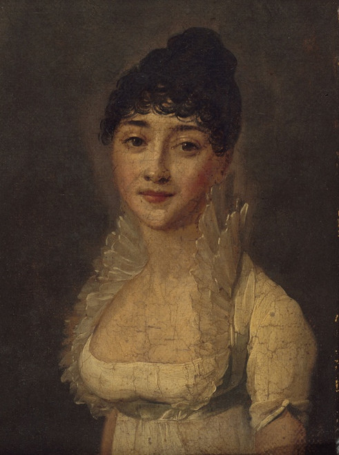 Digital Print - Portrait de femme en robe blanche by Louis Lopold Boilly