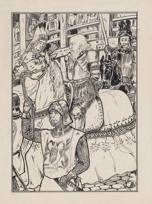 Digital Print - Koning Lear en Cordelia gevangen by Jacob Pieter van den Bosch