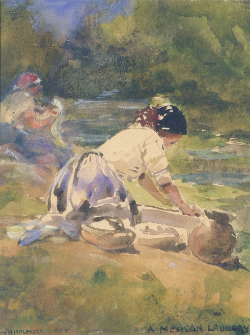 Digital Print - A Mexican Laundry by William Henry Holmes