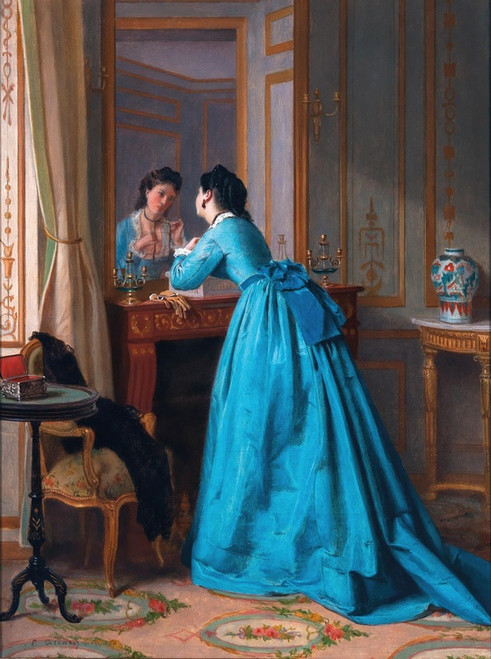 Digital Print - Before the Mirror by Eugne Accard