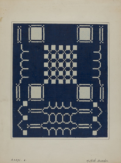 Digital Print - Coverlet (Section) by Ruth M. Barnes