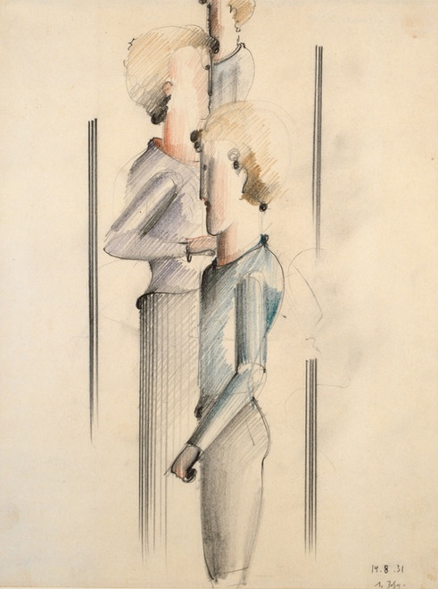 Digital Print - Three Figures by Oskar Schlemmer