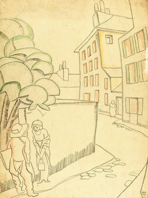 Digital Print - Une rue  Montmartre by Juan Gris
