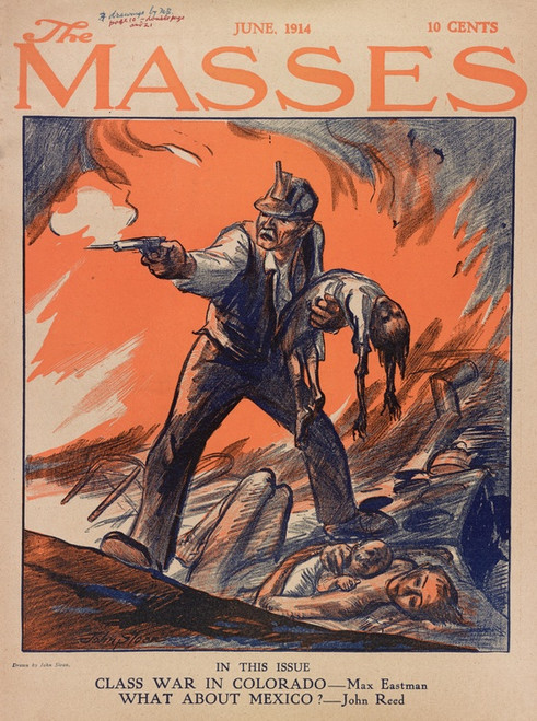 Digital Print - Massacre during Colorado Coal Strike at Ludlow, Colorado by John Sloan