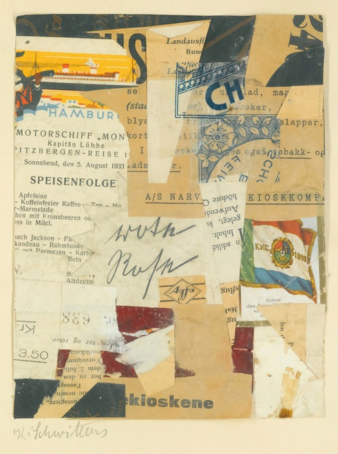Digital Print - Ohne Titel (Rote Rose) by Kurt Schwitters