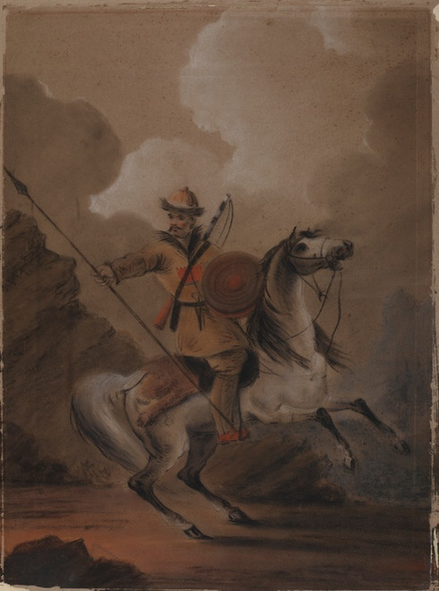 Digital Print - Circassian on a horse by Aleksander Orowski